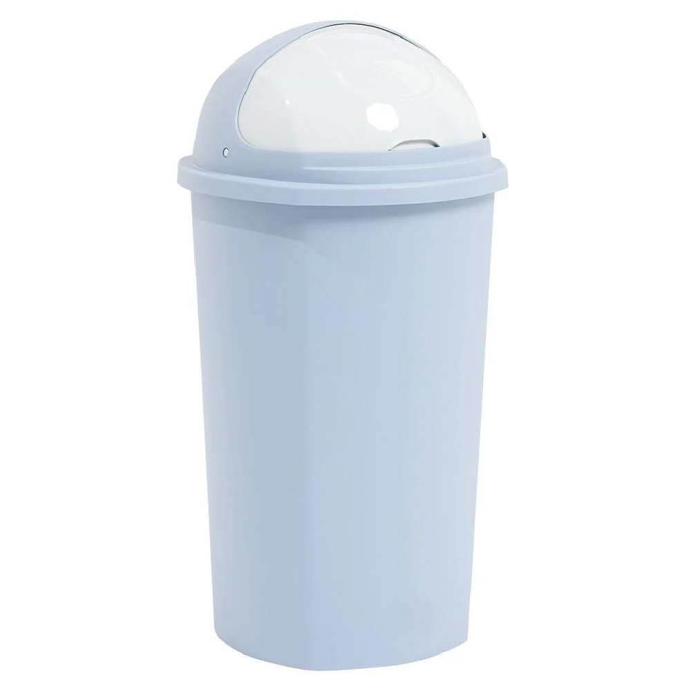 Poubelle à rabat bleue Ø39,5xH75cm 50L