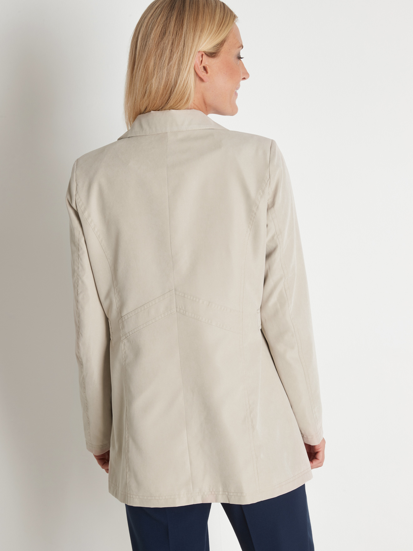 Parka déperlante toucher peau de pêche