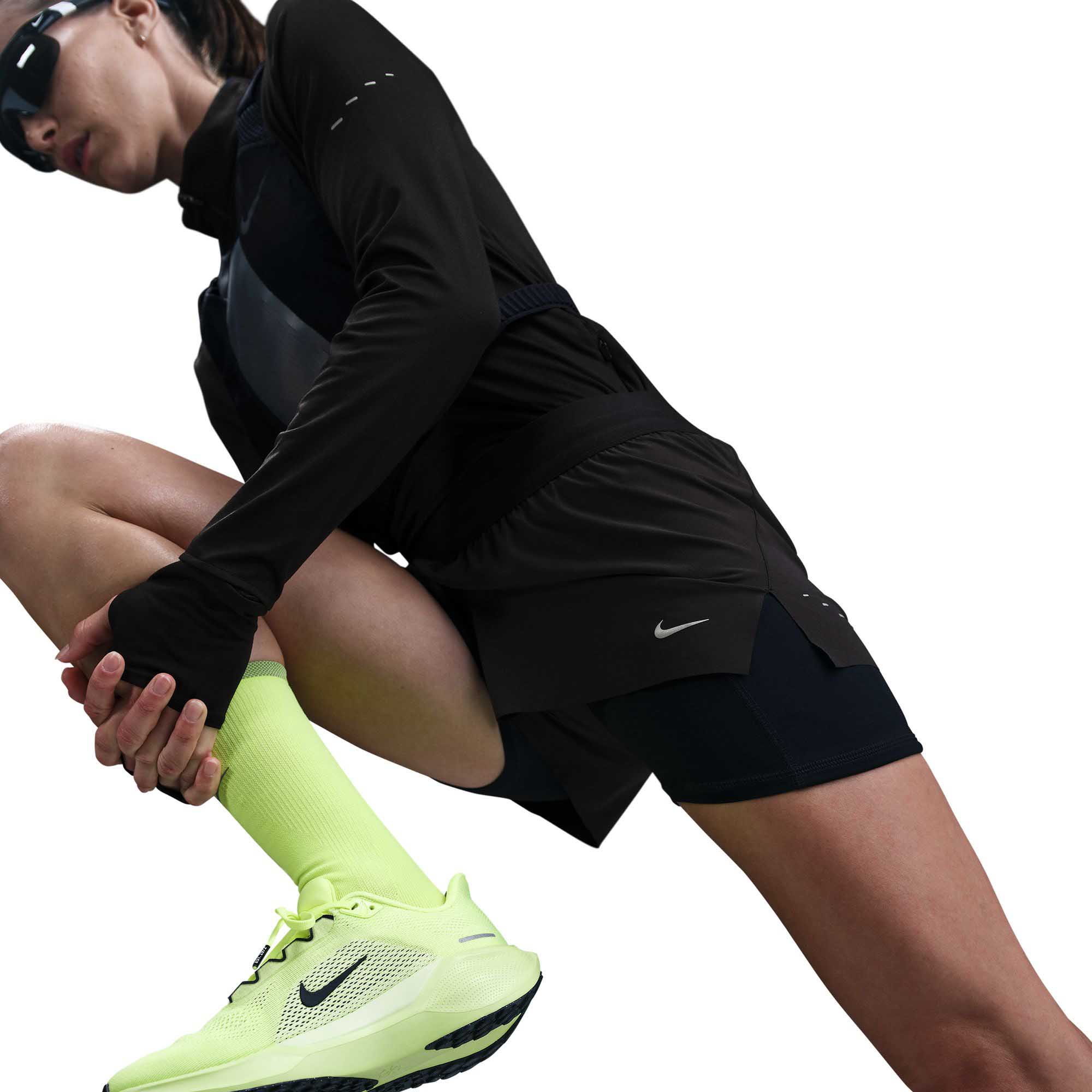 Swift Dri-FIT 2-i-1 Shorts Dame 010/Black/Reflective Silver