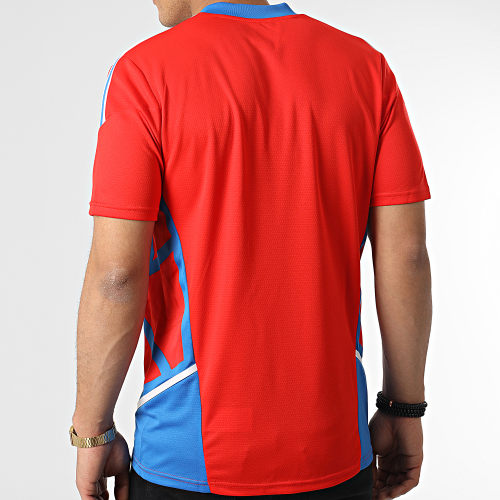Maillot De Foot A Bandes FC Bayern Munich Pro HU1276 Rouge Bleu
