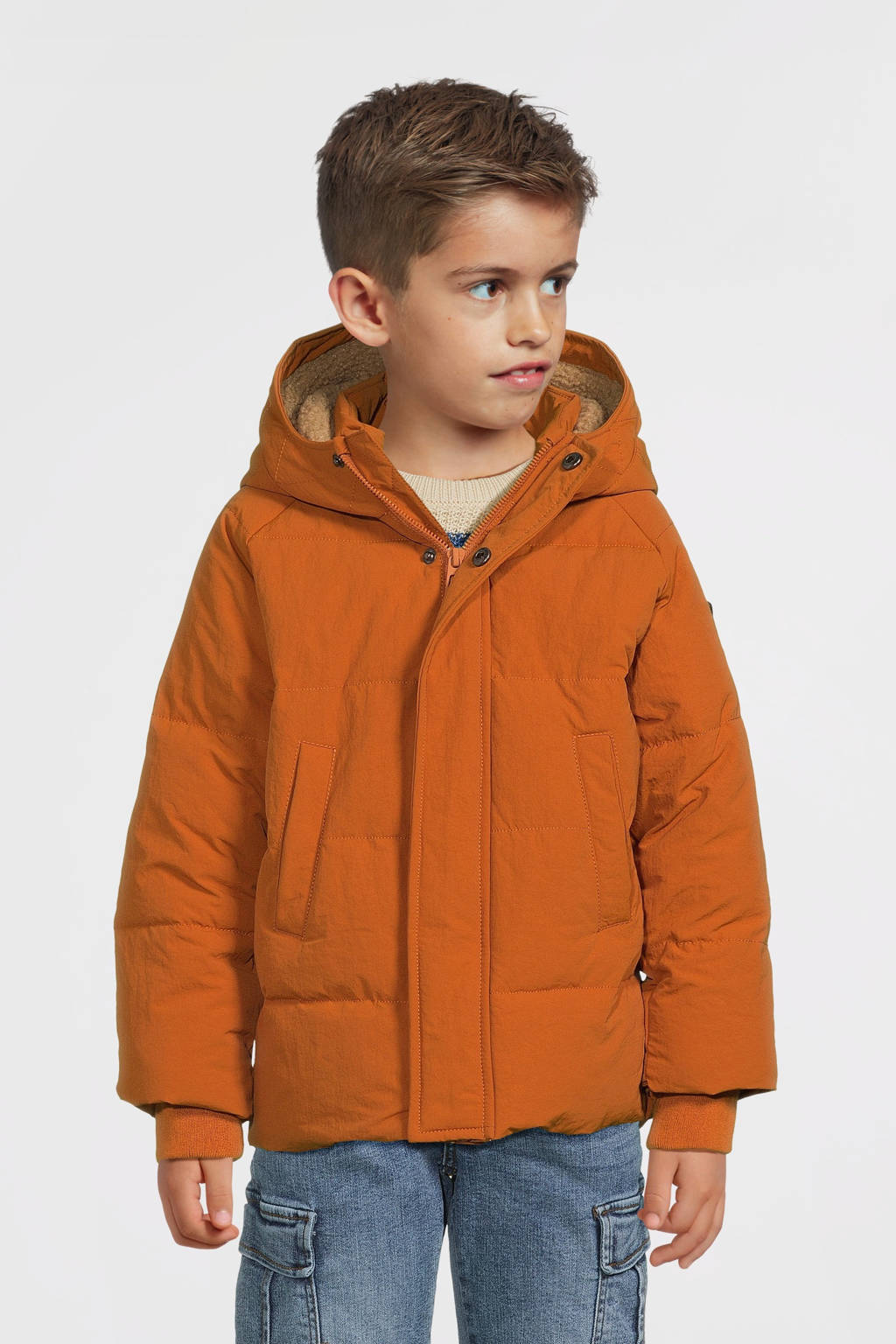 Your Wishes gewatteerde winterjas Orion oranje