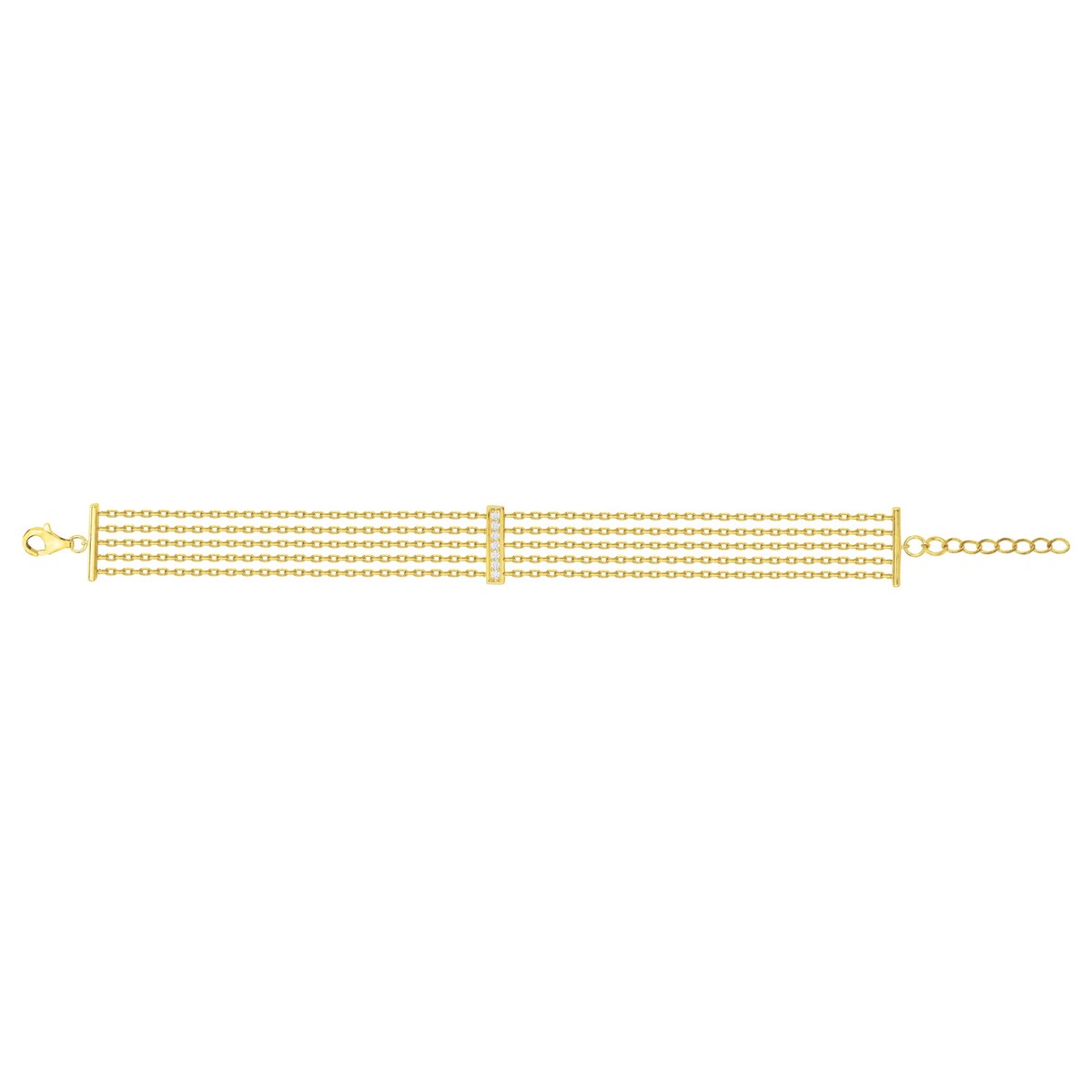 Bracelet en Plaqué Or avec  blanc