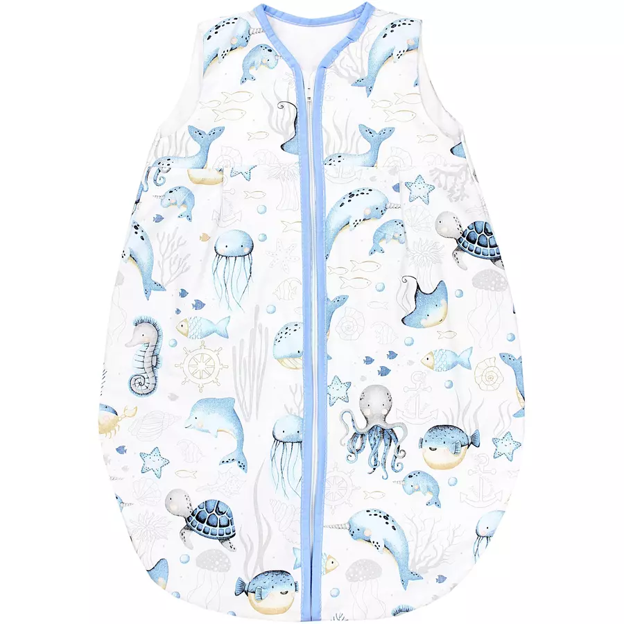 TupTam Baby Sommer Schlafsack Ärmellos Unwattiert blauweiß