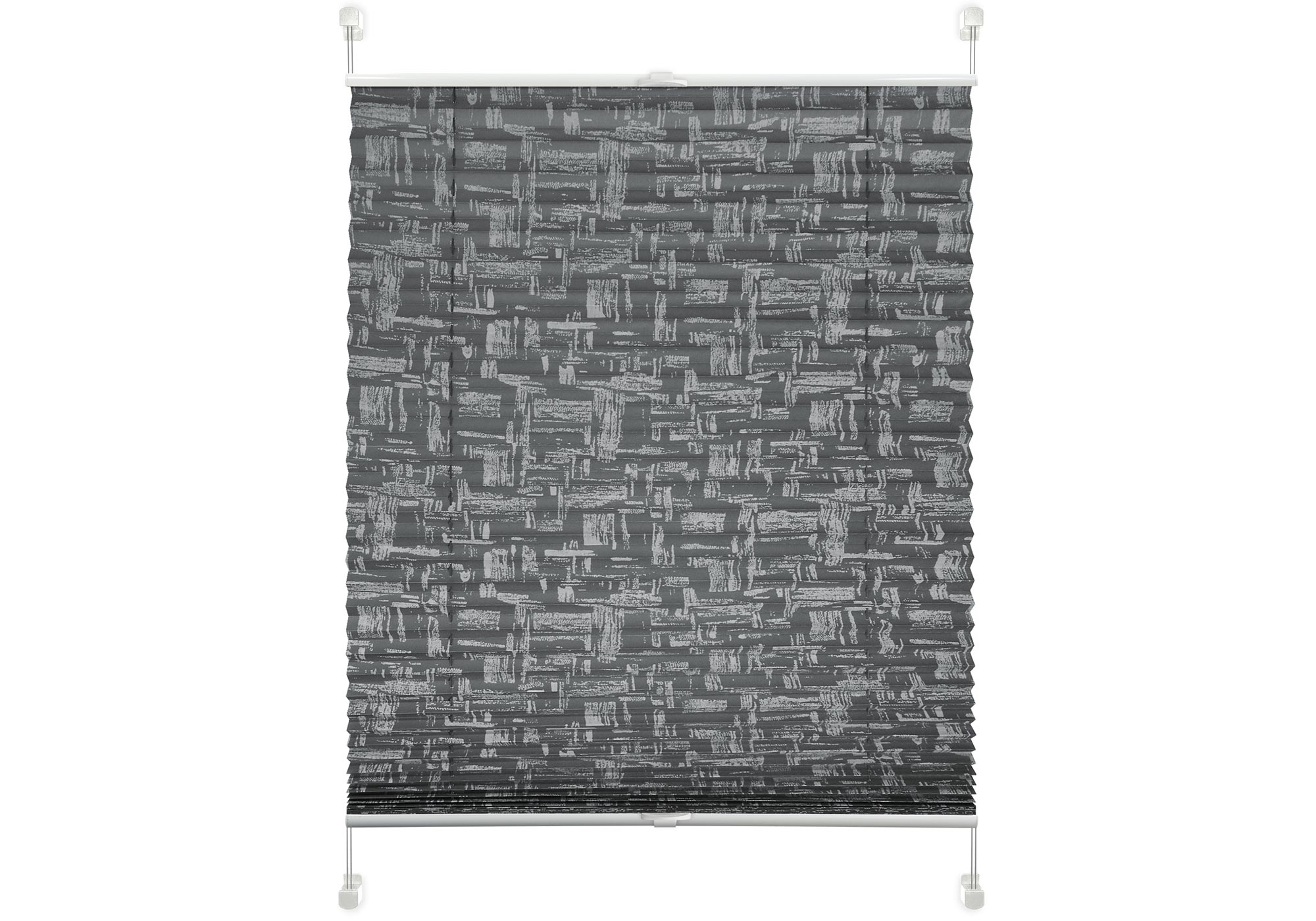 homara Plissee - grau - grafisch - 40x130 cm