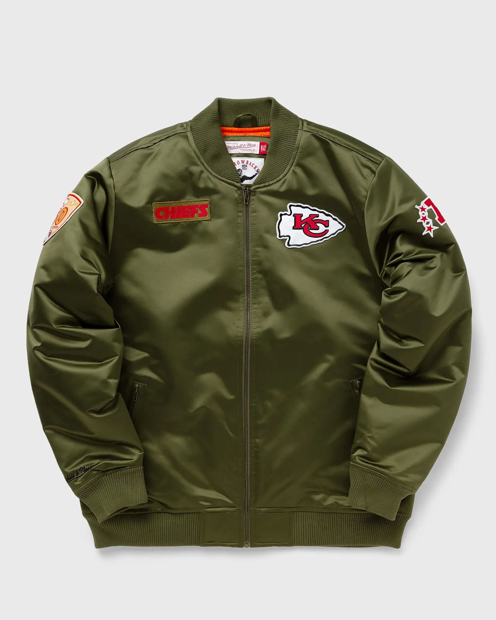 Mitchell & Ness NFL SATIN BOMBER JACKET KANSAS CITY CHIEFS