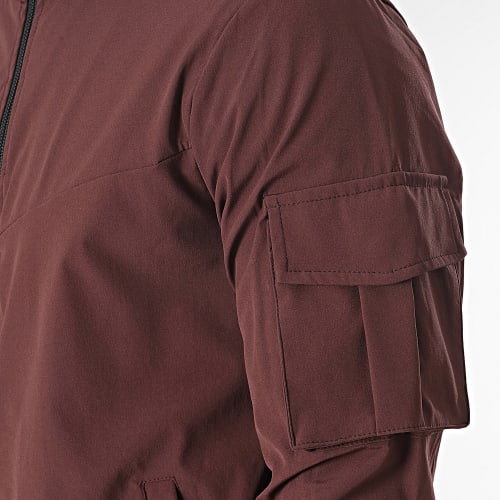 Veste Zippée Capuche Bordeaux