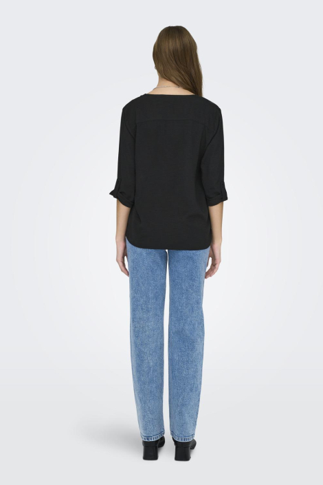 Jacqueline de Yong zwarte dames blouse
