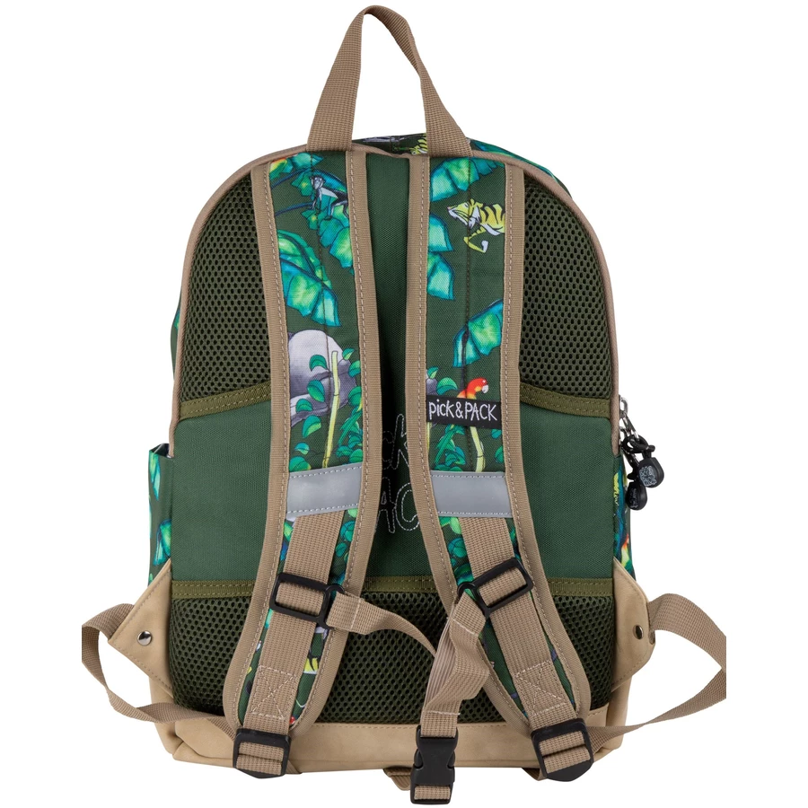 Pick & Pack Rucksack Happy Jungle M Bamboo Green