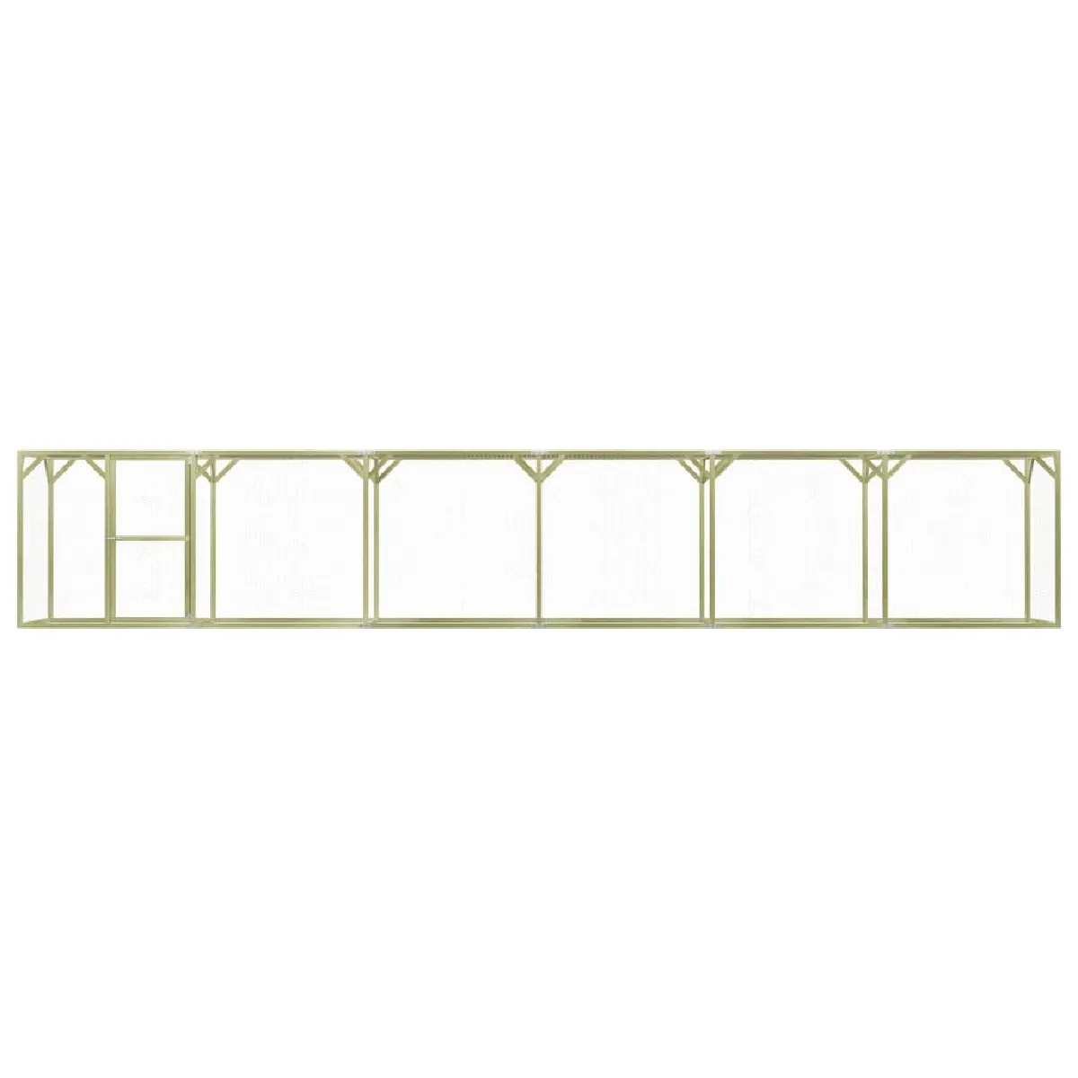 vidaXL Poulailler extérieur - Pinède imprégnée - 1,5 x 9 x 1,5 m