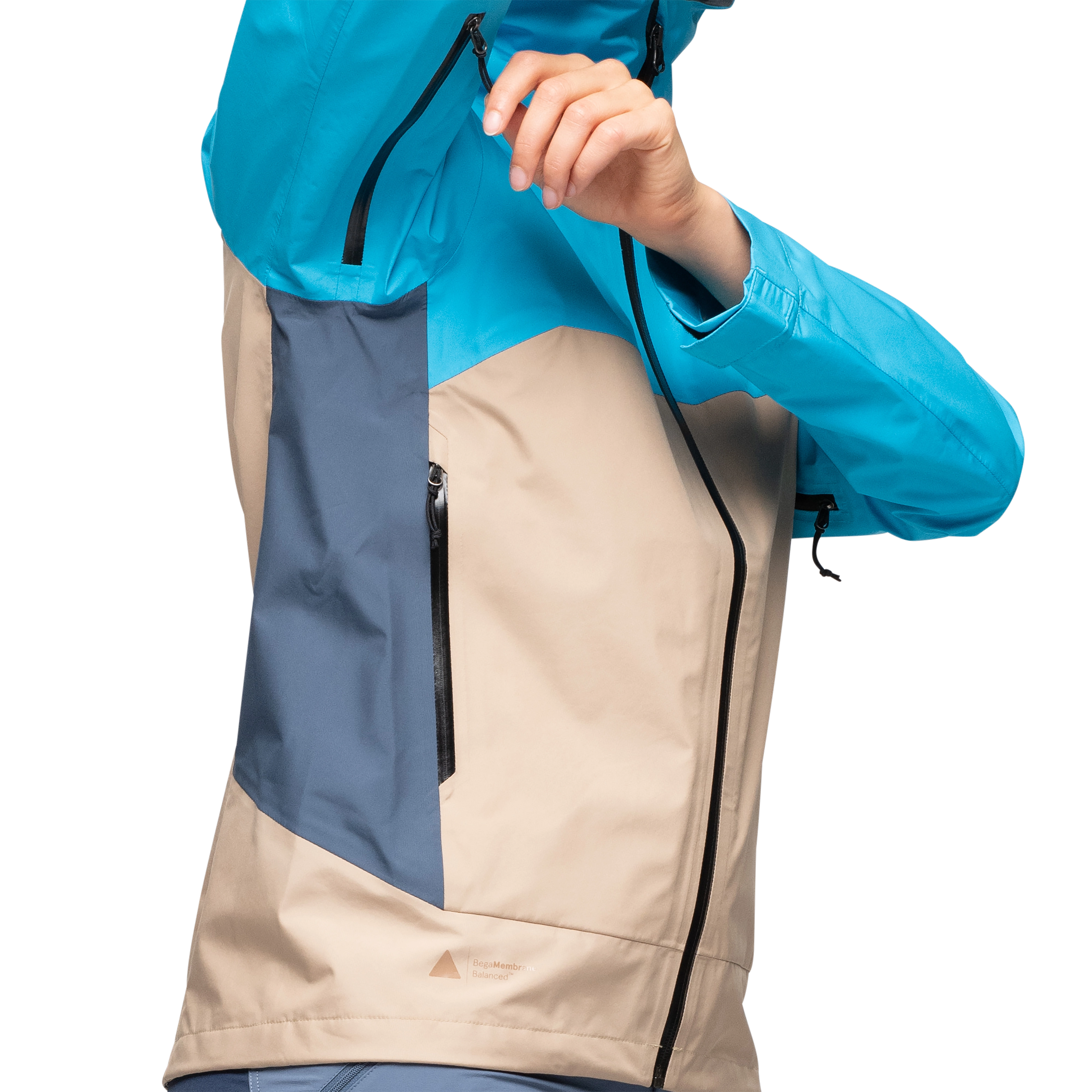 Vaagaa 3L Shell Jacket Women Aqua Lagoon / Warm Sand
