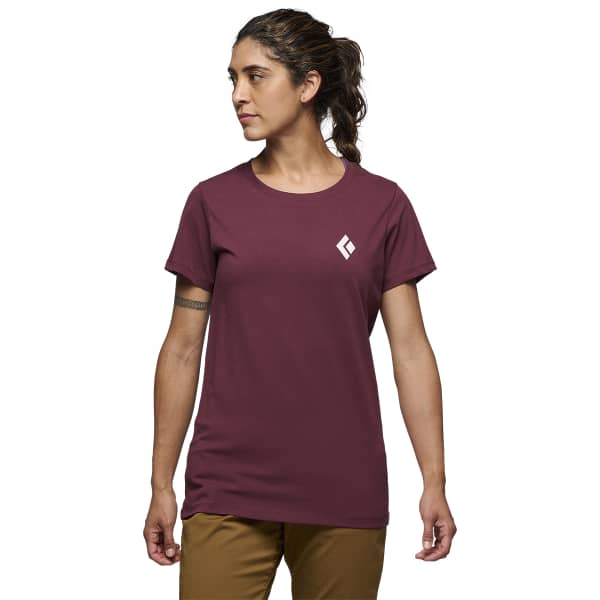 T-shirt escalade BLACK DIAMOND W EQUIPMENT FOR ALPINISTS SS TEE BURGUNDY