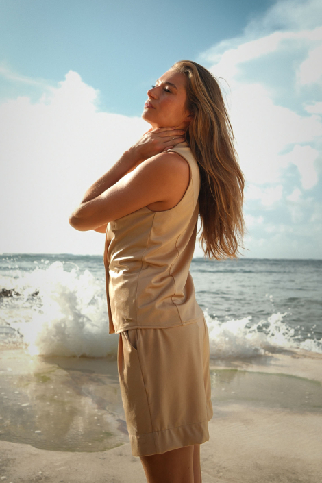 Kimara camel dames korte broek