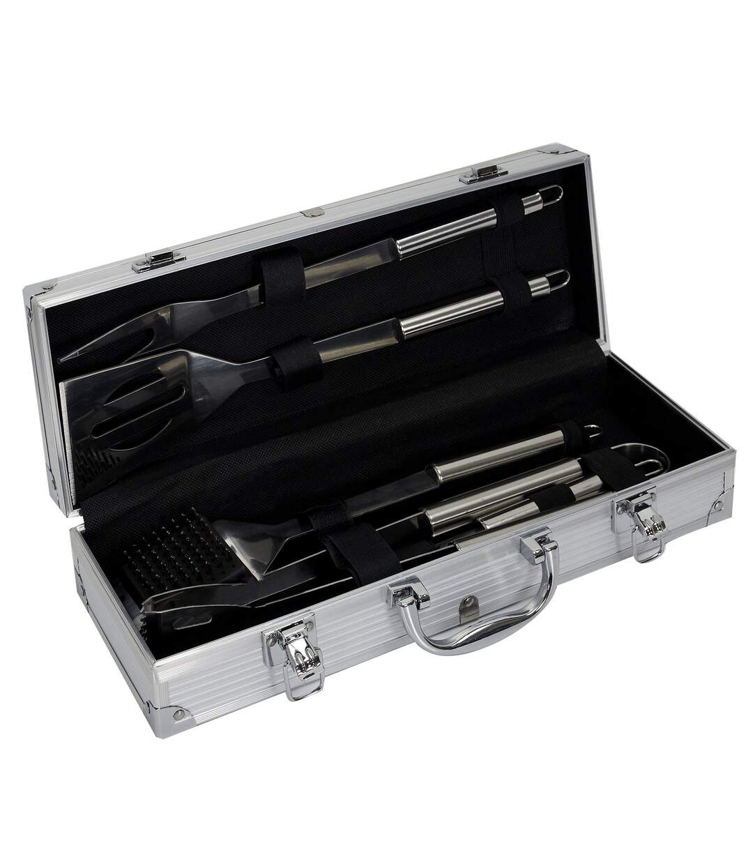Mallette de set de barbecue en acier inoxydable