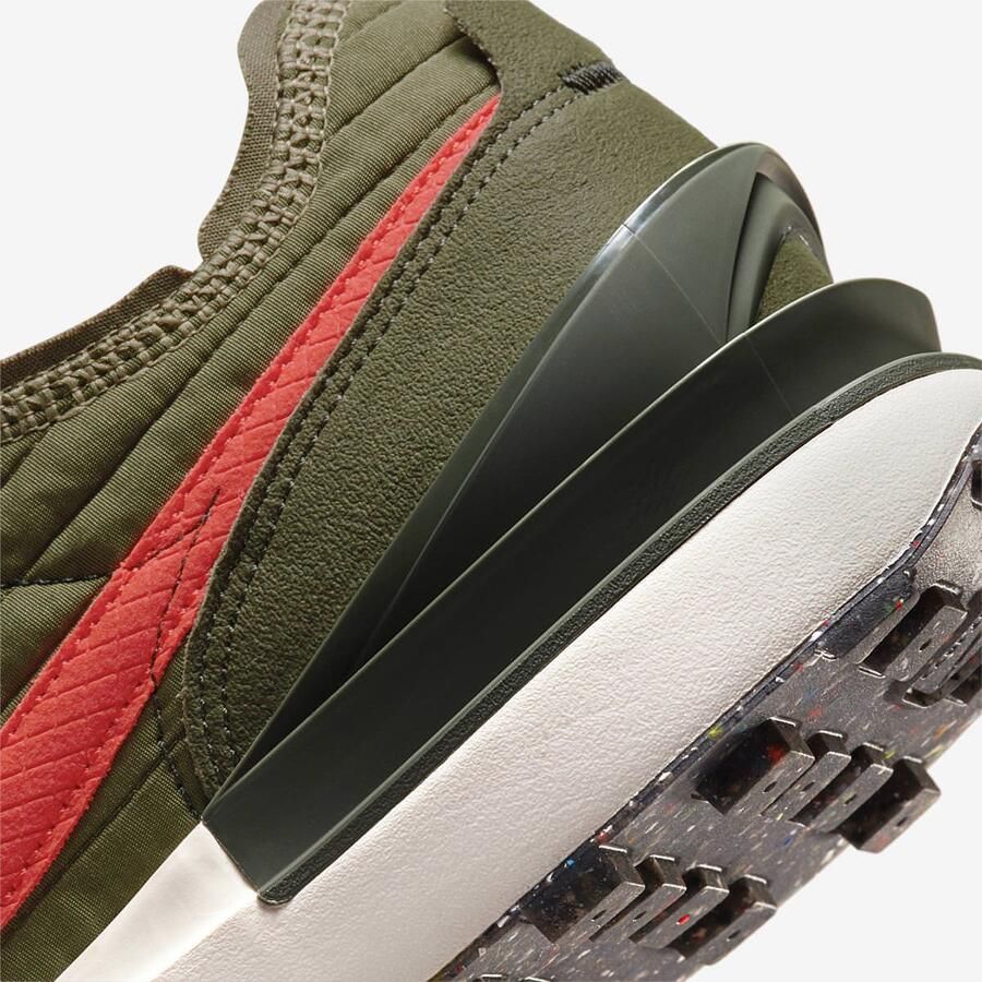Nike Waffle One Premium Heren Medium Olive Sequoia Black Team Orange Heren