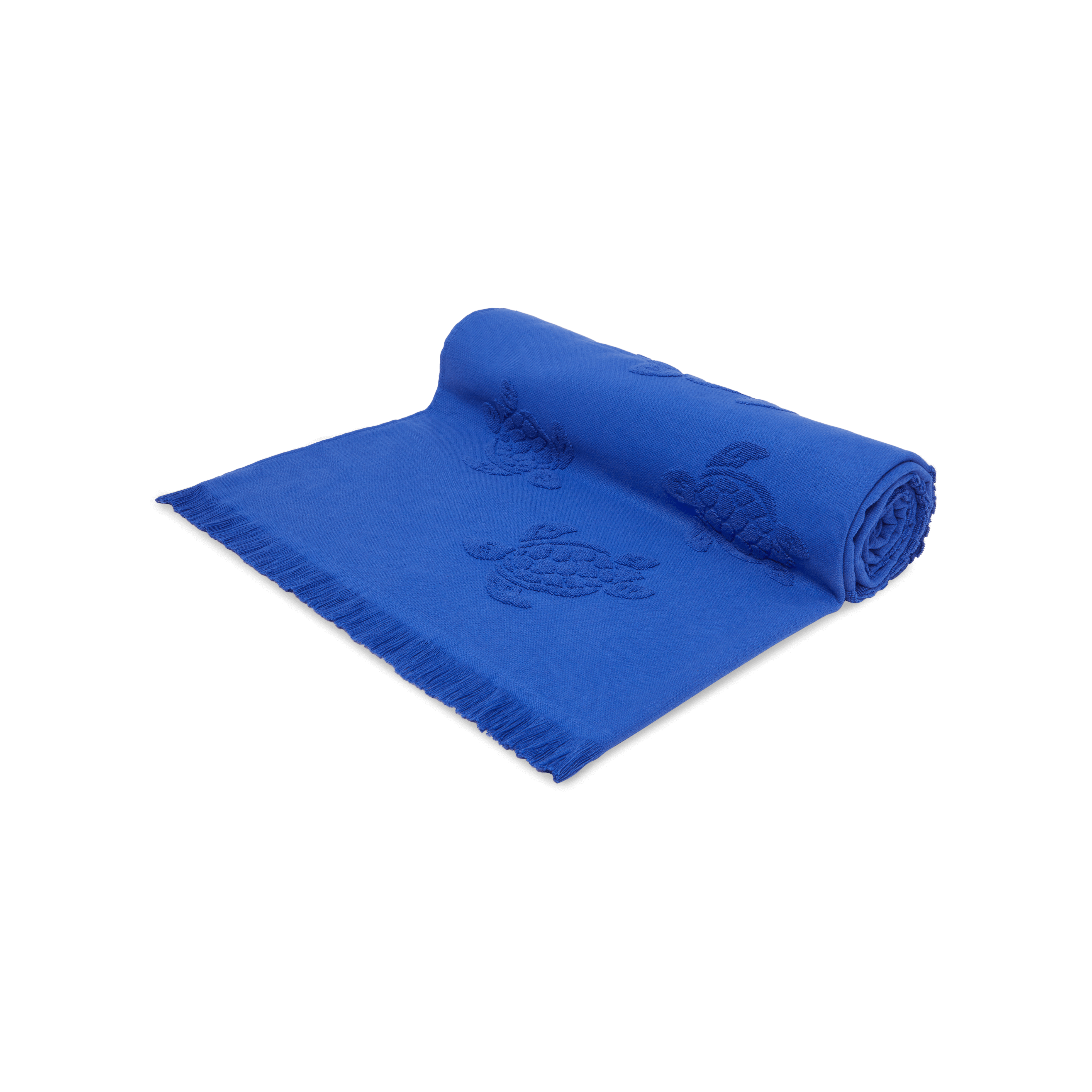 Serviette de Plage Fouta Uni en coton biologique Jacquard Tortues | Serviette Vilebrequin STHU1201