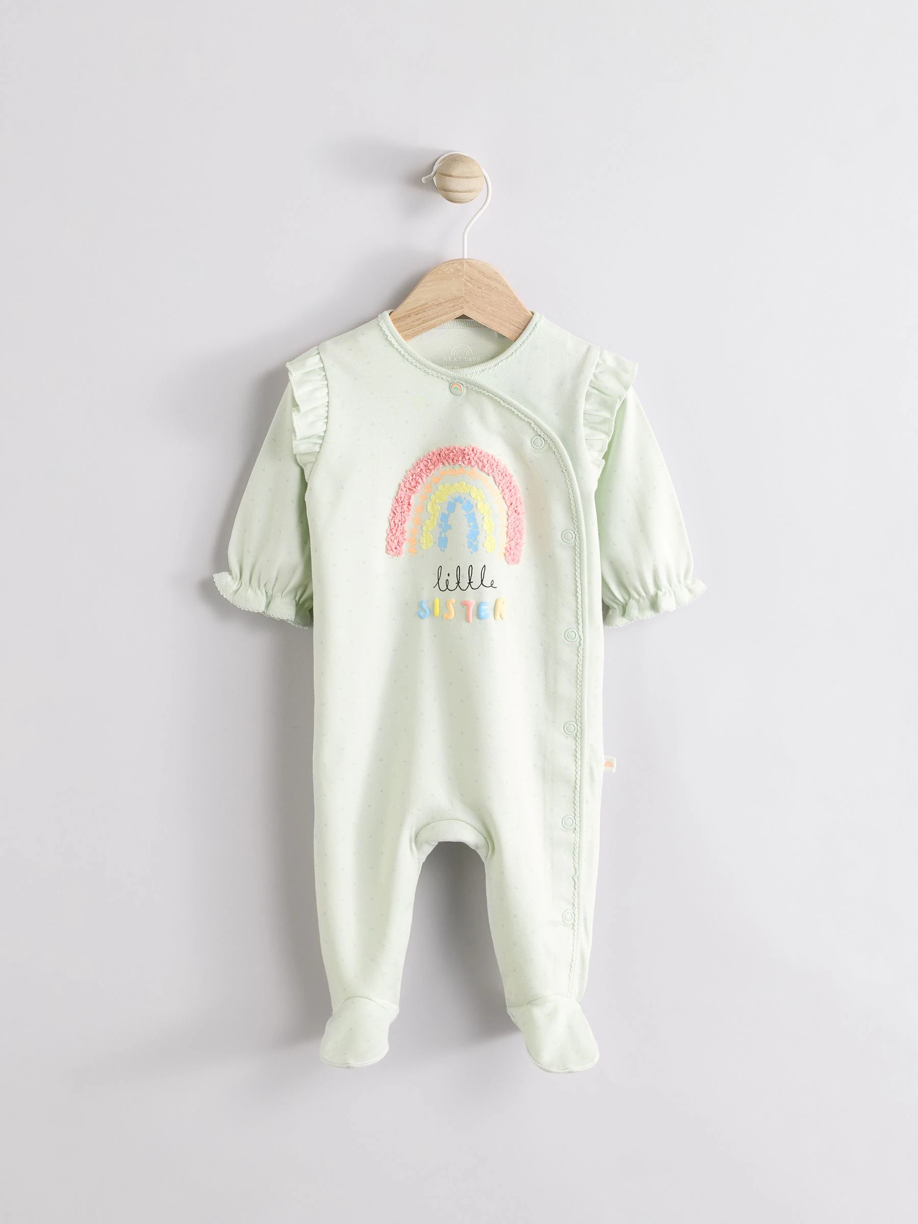 Saliegroene 'Little Sister' - Baby Family 100% katoenen slaappak (0 - 2 jr)