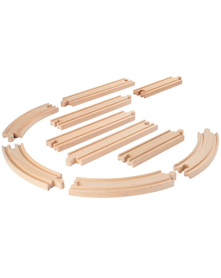 Holz-Eisenbahn-Set SCHIENEN 10-teilig