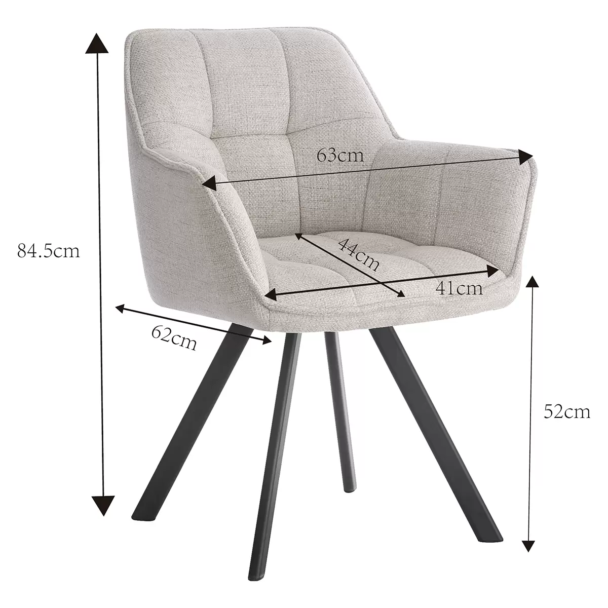 Stuhl Romi beige,schwarz