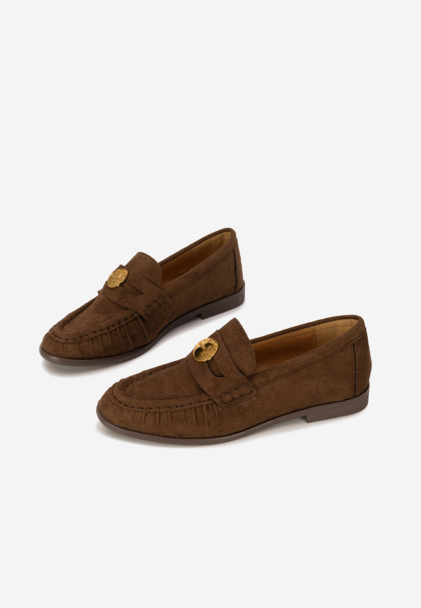Mocassins en daim bruns Henaria