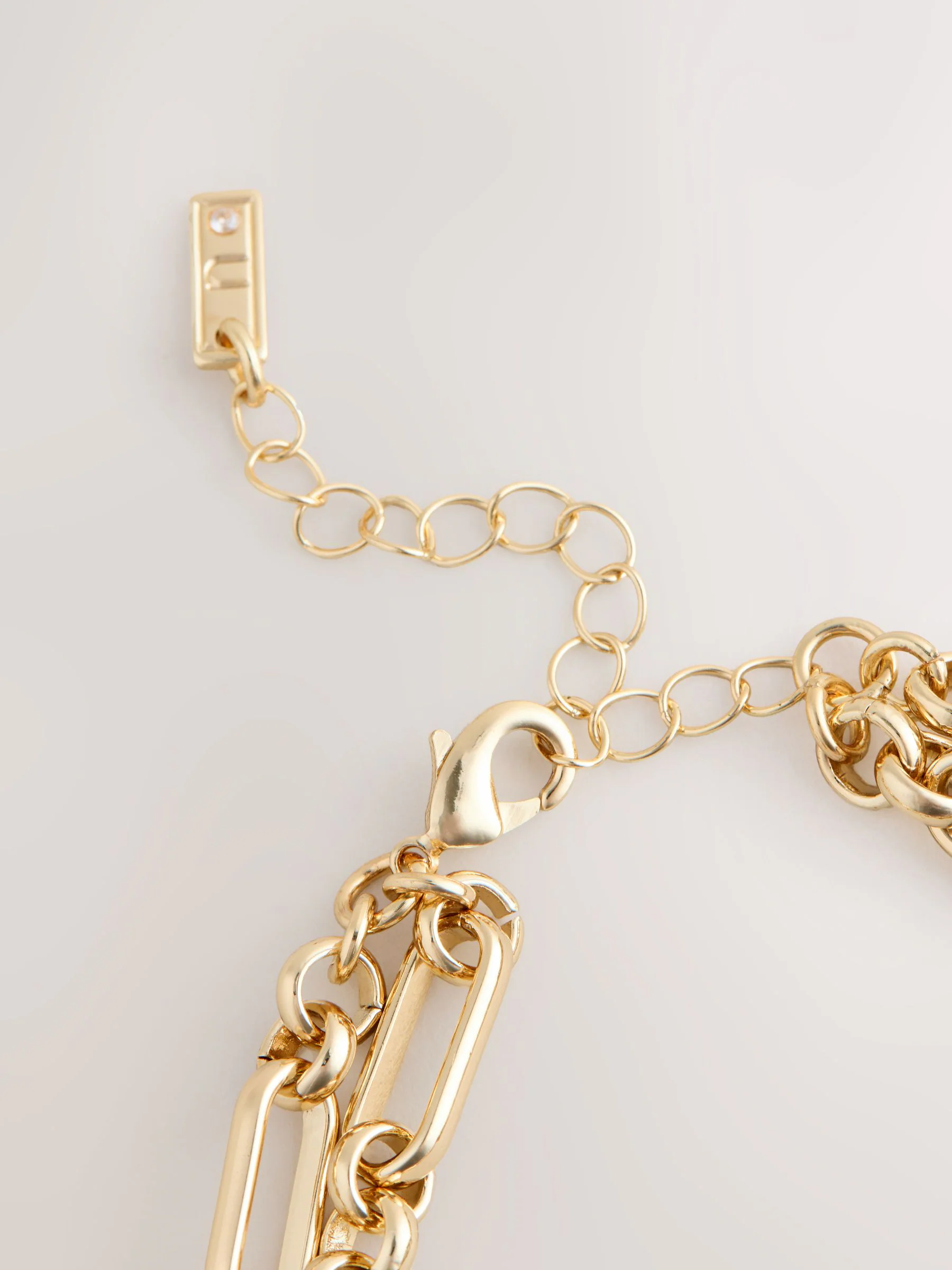 Goudkleurig - Double Row T-Bar Bracelet