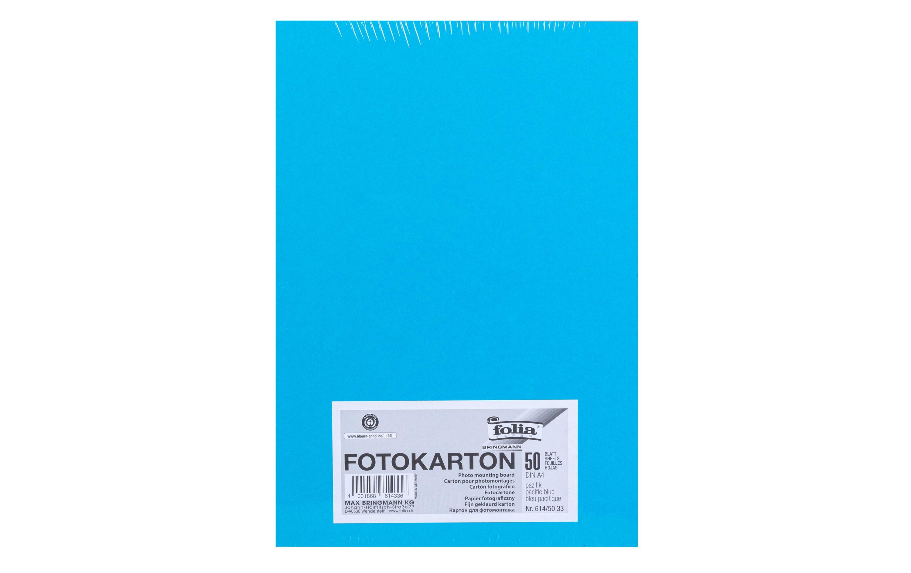Fotokarton A4, 300 g/m², 50 Blatt, PazifikblauFotokarton zum Basteln oder Gestalten
