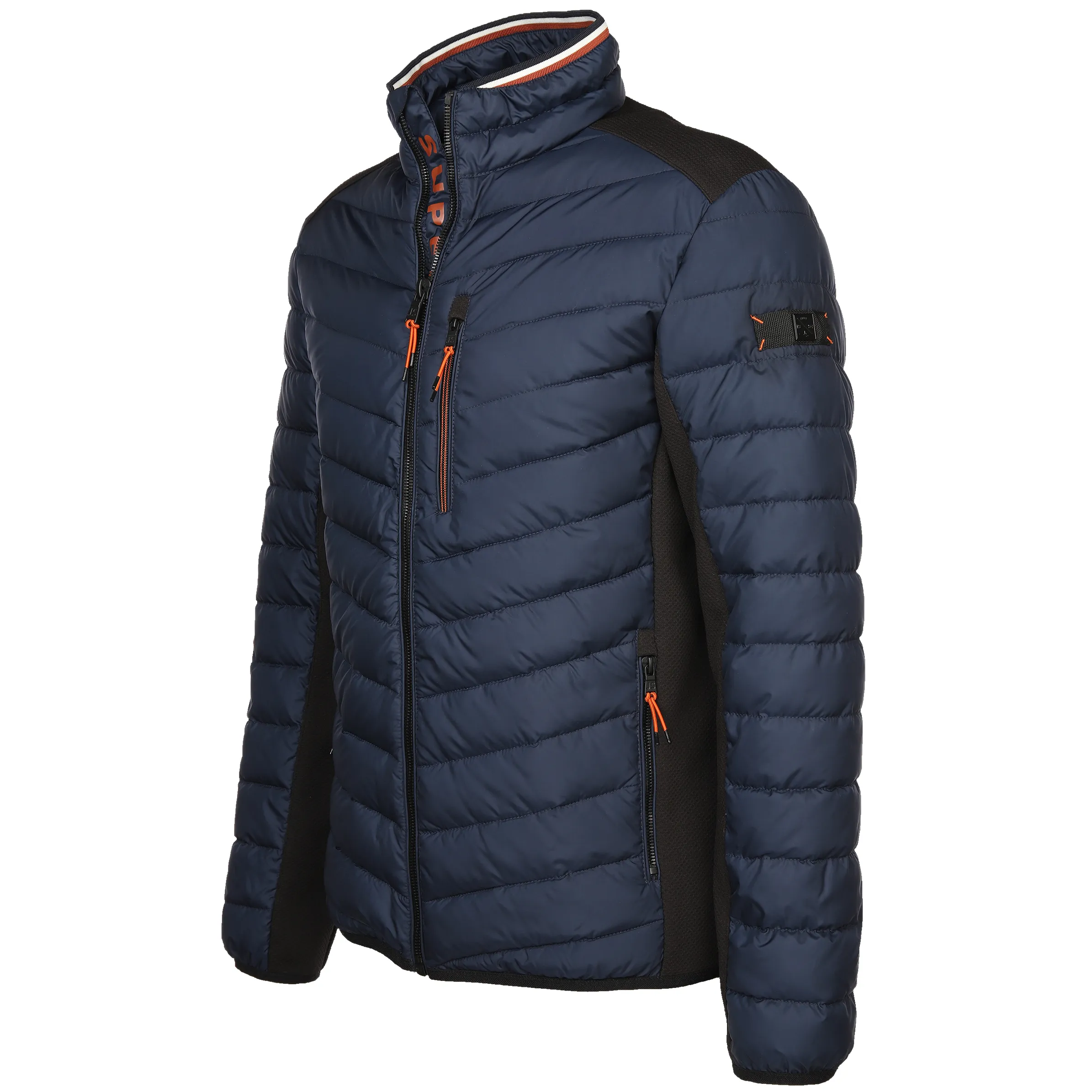 Herren Steppjacke mit Softshell-Einsatz