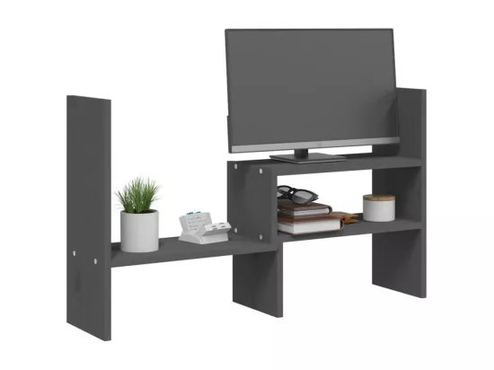 Support pour moniteur Gris (39-72)x17x43 cm Bois de pin solide
