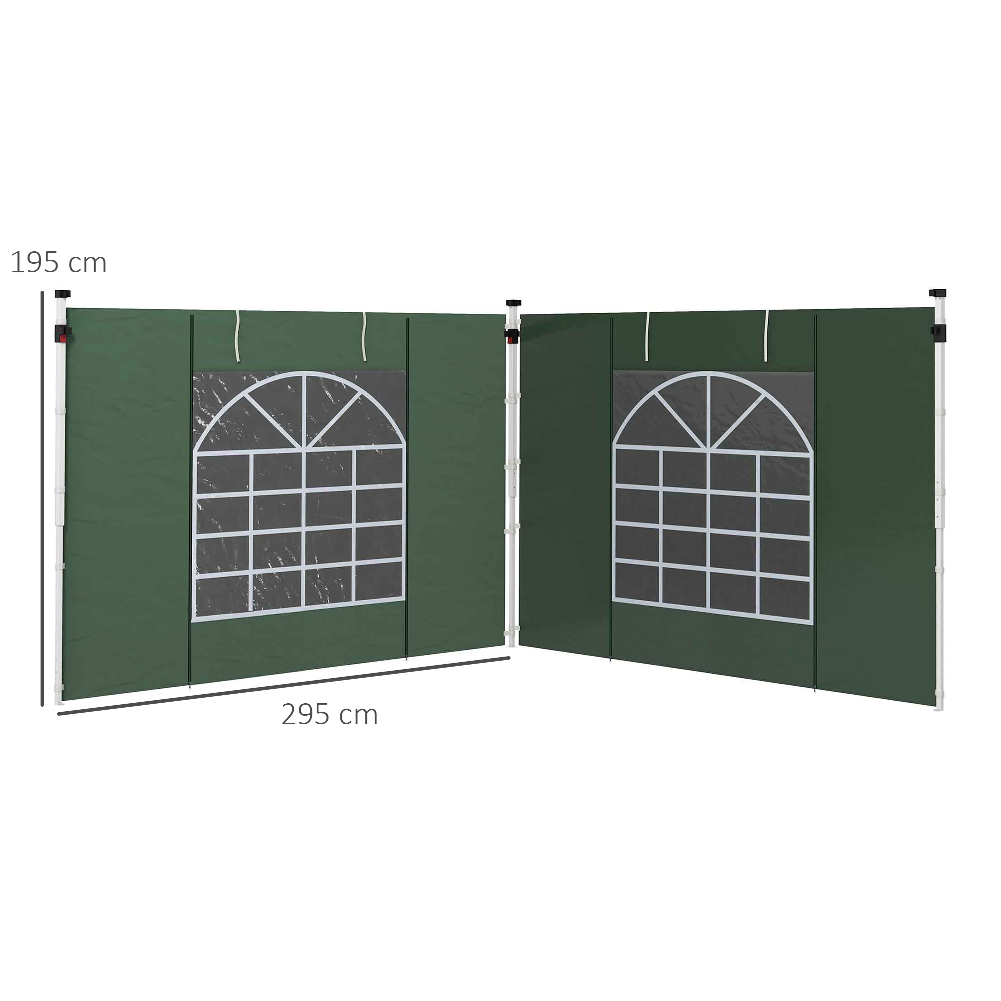 Paredes da tenda Outsunny Green