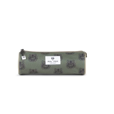Trousse Tiger - 2 compartiments - vert - Pol Fox