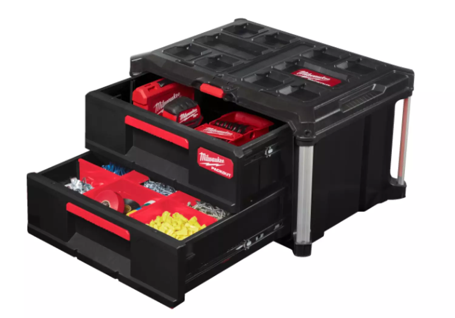 Milwaukee 4932472129 Packout gereedschapskoffer met 2 lades