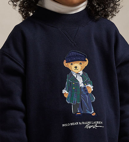 Polo Ralph Lauren Sweatkleid - Navy m. Kuscheltier