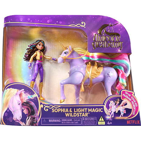 Unicorn academy Sophia & Light Magic Wildstar dukke og hest