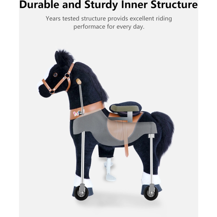 PonyCycle® Black mit Bremse und Sound - klein
