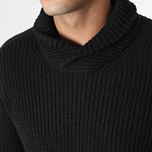 Pull Col Montant Noir