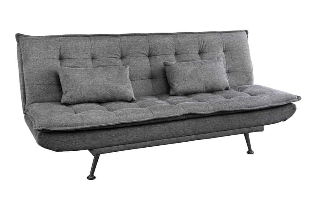 Modernes Schlafsofa JAZZ 190cm grau Strukturstoff 3-Sitzer Couch