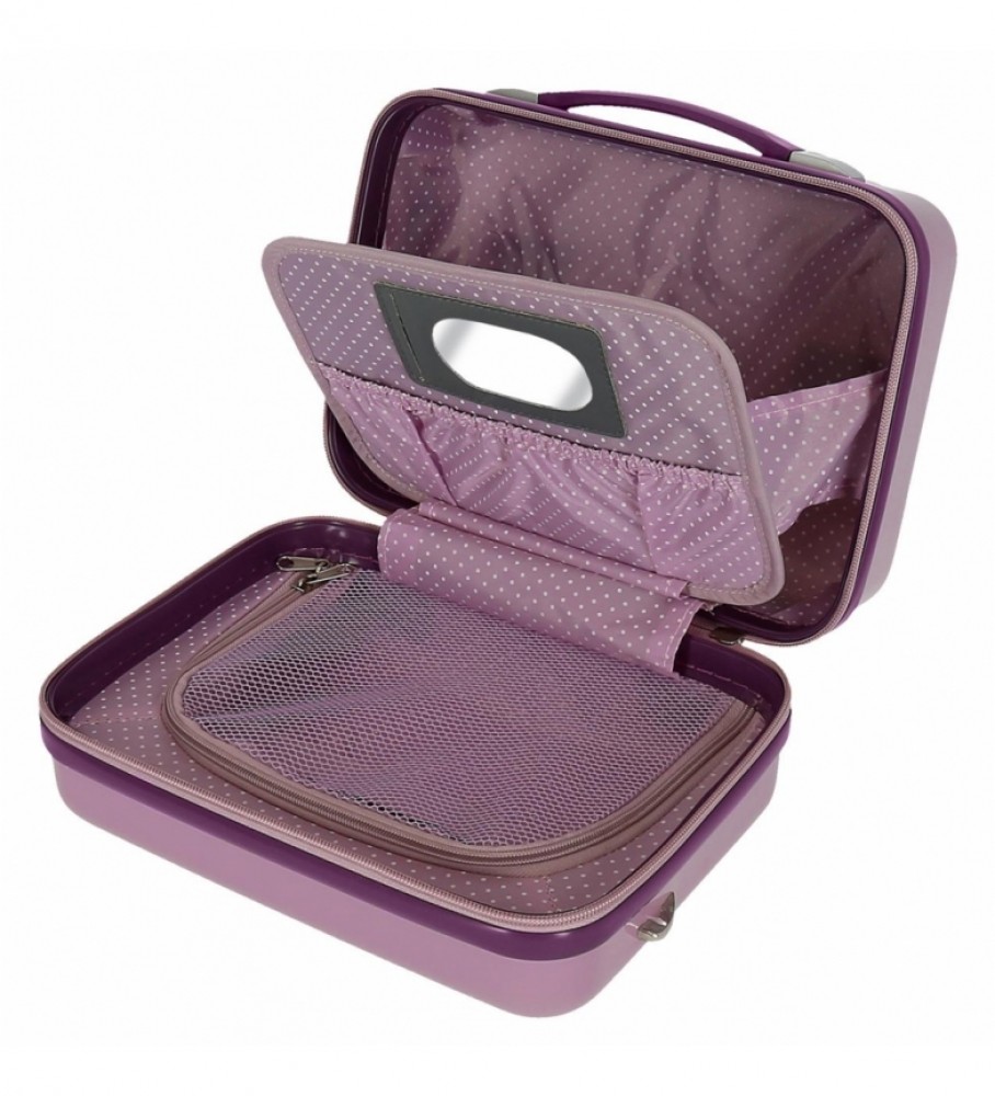 Bolsa Joumma Neceser ABS Frozen Embrace Tudo o que é você Adaptável cor morango - 29x21x15cm -