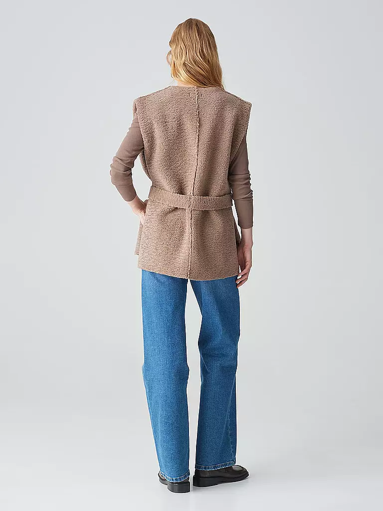 OPUS Gilet in Felloptik  braun