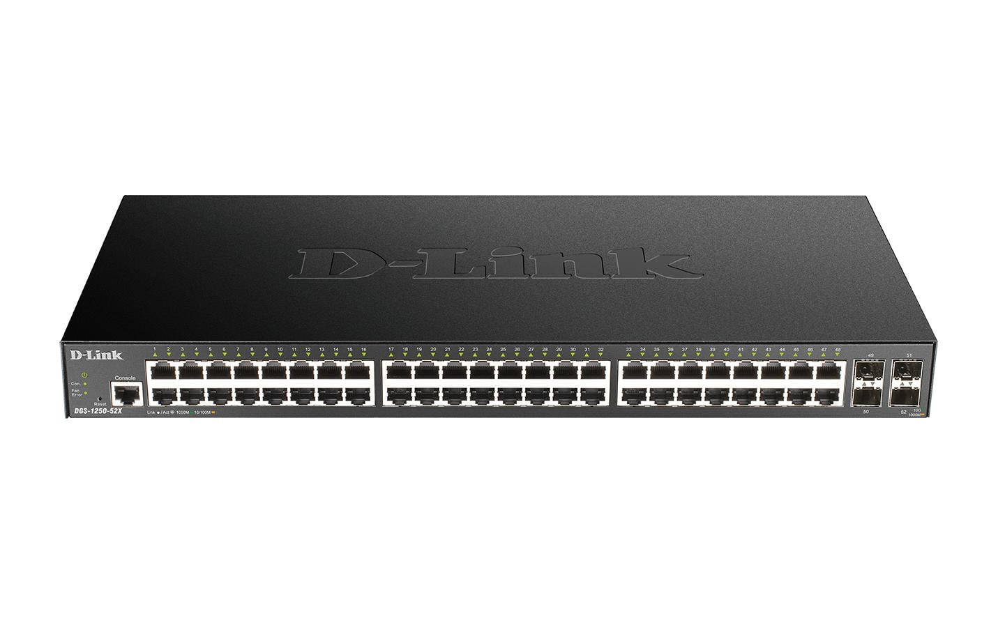 Switch DGS-1250-52X 52 Port<br>Gigabit Smart Managed Switches mit 10G Uplinks