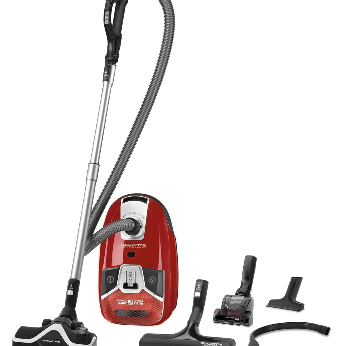 Aspirateur avec sac silence force de 3,5L 550W rouge Rowenta