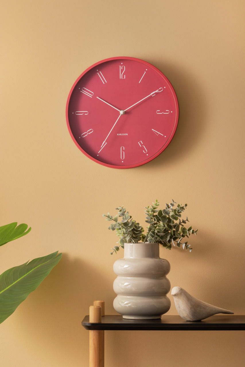 KARLSSON Wall Cock Regal BLUSH RED