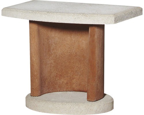 Buschbeck bijzettafel voor barbecuehaarden, terracotta - wit