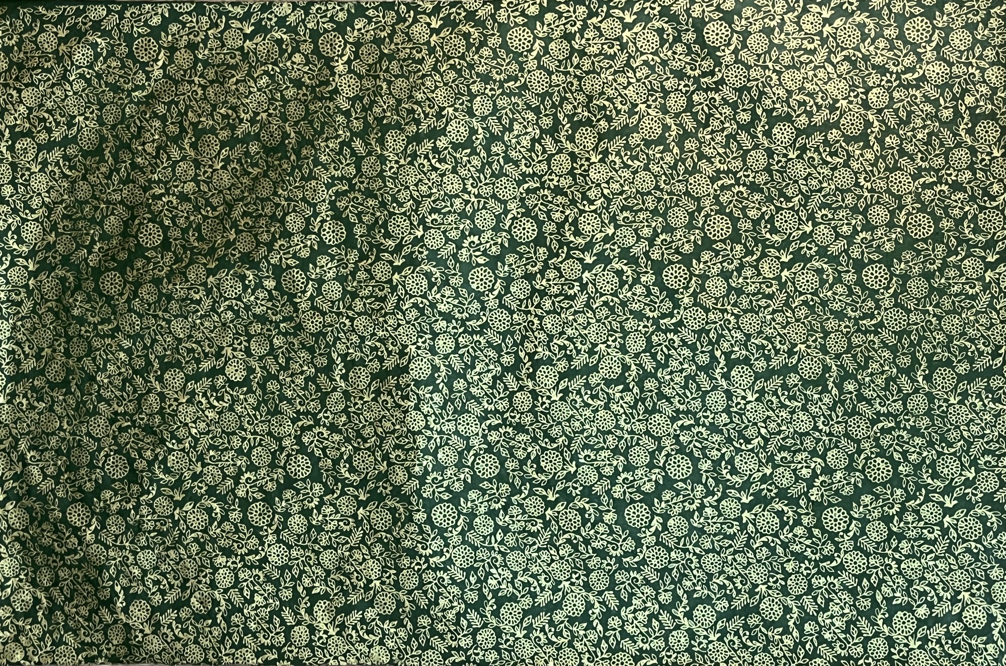 Geschenkpapier 'Blumen', grün, gold, L 76 cm, B 51 cm günstig bestellen