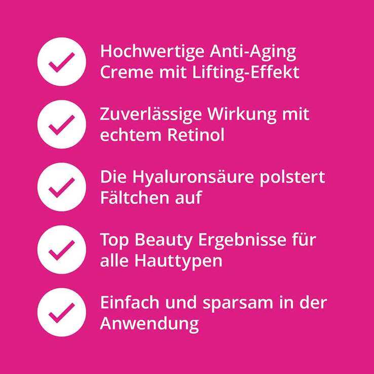 Retinol Creme mit Hyaluron, 50 ml
