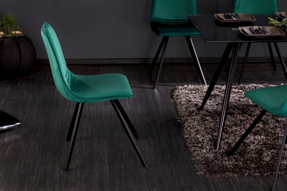 riess-ambiente Stuhl AMSTERDAM CHAIR - Retro stone grau Designklassiker pflegeleicht Esszimmer