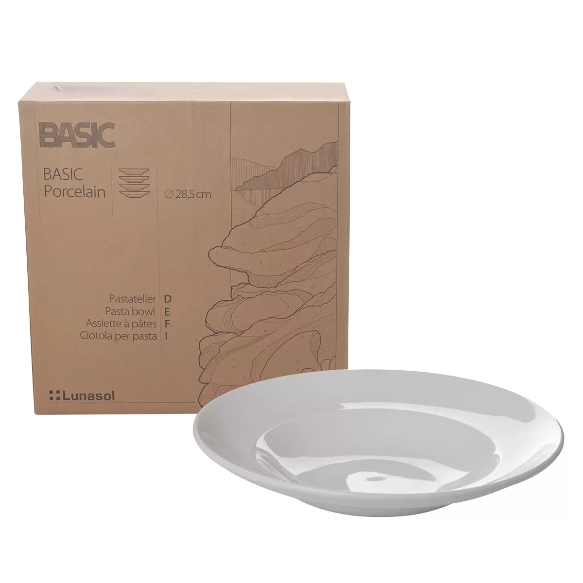 Tellerset 4- teilig Lunasol Basic Pasta weiss