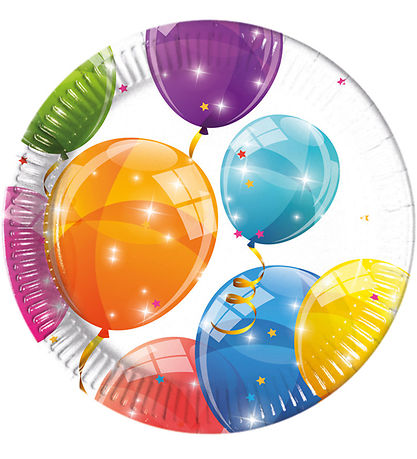 Decorata Party Pappteller - 8er-Pack - 19,5 cm - Sparkling Ballo