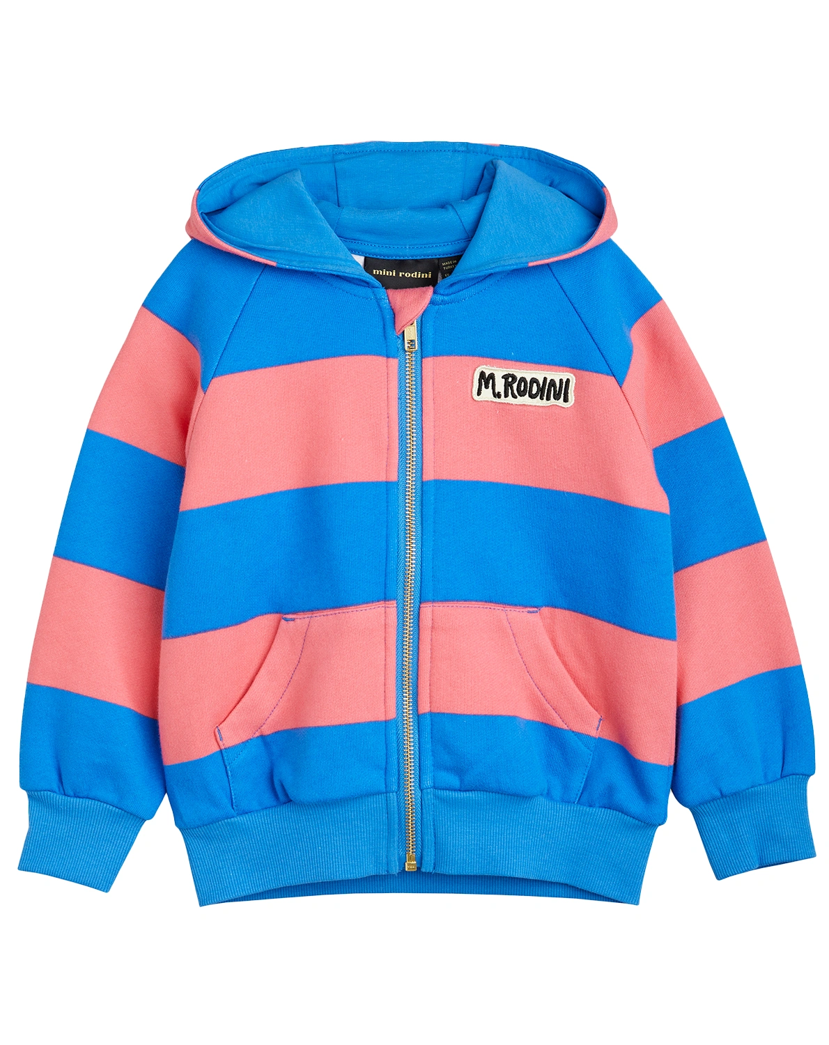Kapuzen-Sweatjacke STRIPE in pink/blue