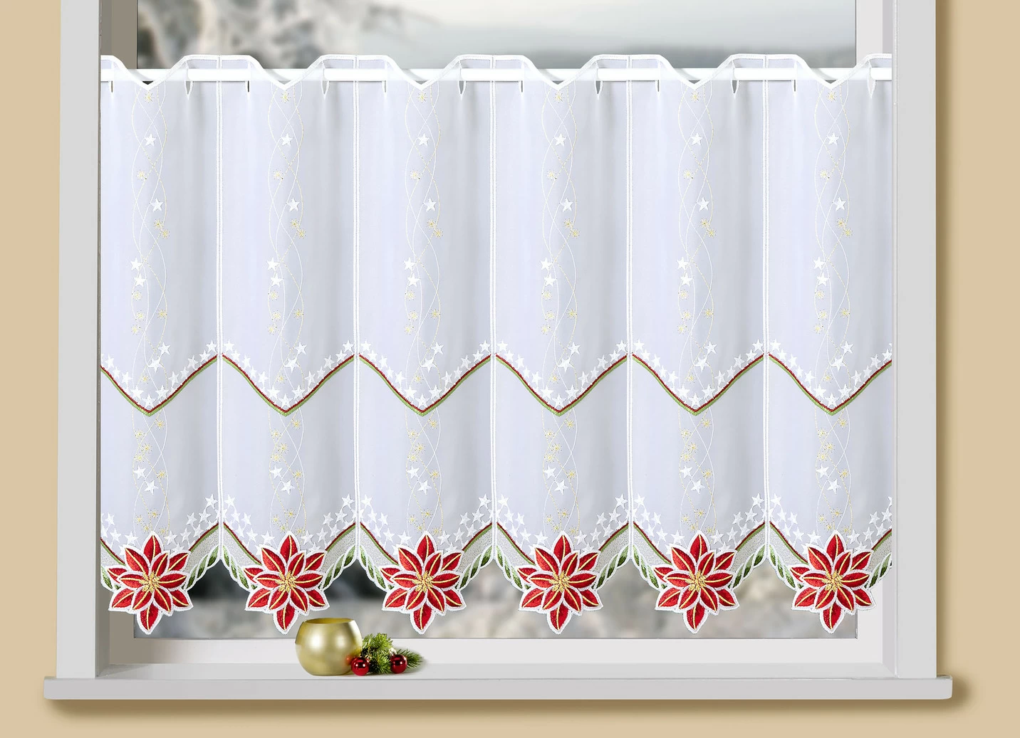 Kurzstore mit Blüten-Weihnachtsstern