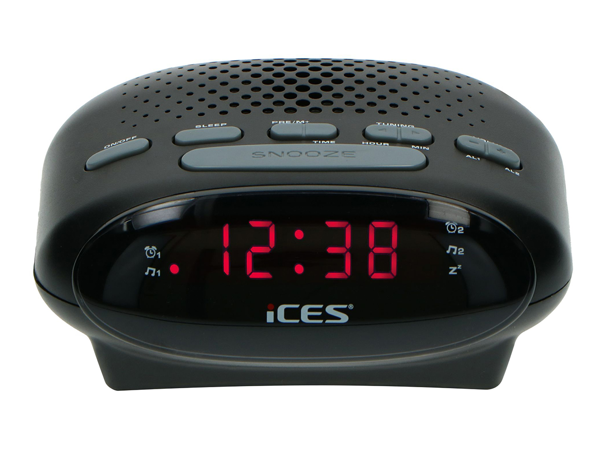 Ices ICR-210 FM wekkerradio - Black