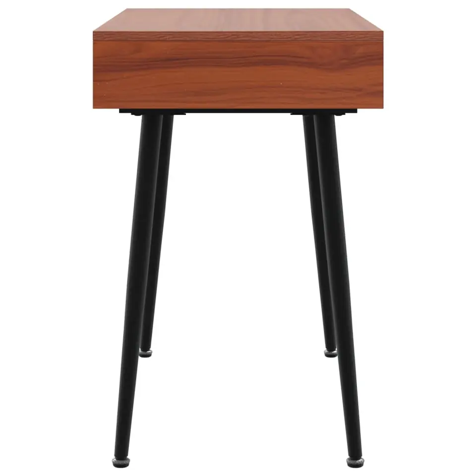 vidaXL - Computerbureau - Bruin - Bewerkt hout